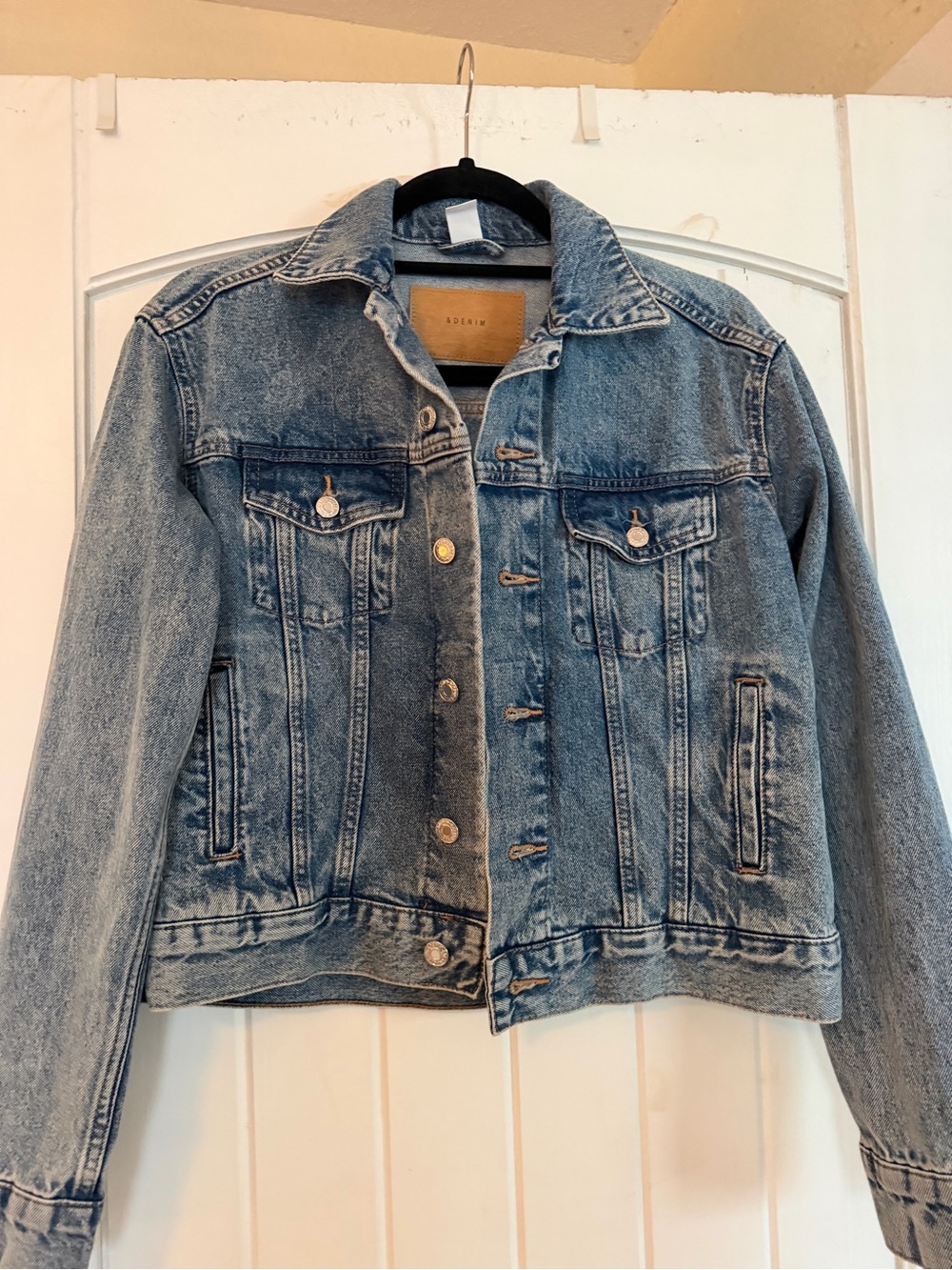 Women's S Light Wash Denim Jacket - Blue Jean Jacket
